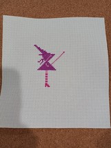 Completed Girl Cute Witch Halloween Finished Cross Stitch - £6.35 GBP