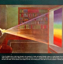 Prism Light Refraction Rainbow Projection 1940s Lithograph Print Art DWT7 - £31.31 GBP