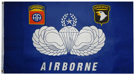 US Army 82nd 101st Airborne Blue Premium Quality 3x5 3&#39;x5&#39; Polyester Flag Banner - £15.01 GBP