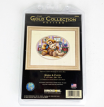 Dimensions Gold Collection Petites WARM & FUZZY Cross Stitch Kit 6955 Teddy Bear - $29.69