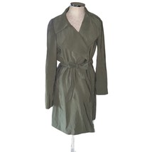 LOFT Olive Green Belted Notch Collar Long Sleeve Jacket Women’s Size Medium - £29.09 GBP