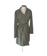 LOFT Olive Green Belted Notch Collar Long Sleeve Jacket Women’s Size Medium - £29.53 GBP