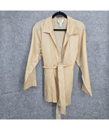 Talbots Pure 100% Silk Shantung Jacket Woman Size 12 Petite Beige Lightw... - $20.35