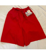 Vintage BBW Big Beautiful Woman red skirt skort capri Skirt SZ 32 USA Hi... - $19.79