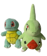 Pokemon Plush 2 Piece Lot: Larvitar, Squirtle, Video Game Collectible - $27.71
