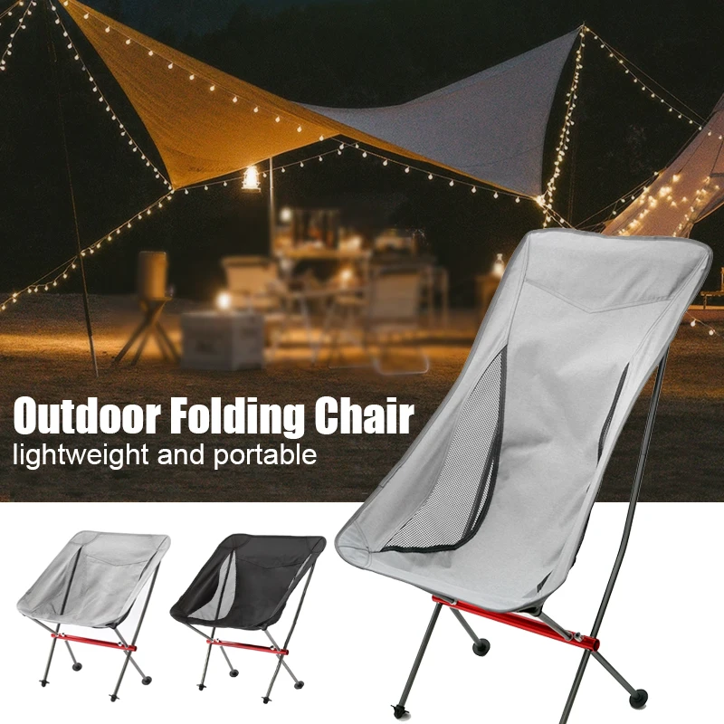 Portable Folding Chairs Camping Moon Chair Lightweight Aluminum Collapsible Tool - £47.08 GBP+