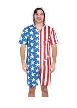 New Men’s Tipsy Elves 4th Of July Jumpsuit Sz Large Americana Red White ... - £38.75 GBP