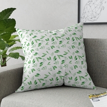 Green Leaves Elegance Broadcloth Pillow - £29.82 GBP+