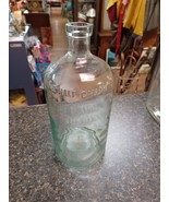 Vtg Half Gallon Green Glass  Water Pharmacy Embossed Cork Top Bottle 10&quot; - $940.64 MXN