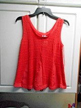New LC Lauren Conrad Womens Sz XS Coral Yarn Knit Tank Top Shirt Ret $36 - £10.86 GBP