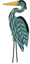Great Blue Heron Yard Bird - Outdoor Backyard Lawn Ornament Amish Handmade Usa - £82.54 GBP