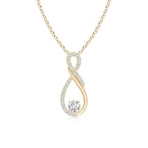 ANGARA Lab-Grown 0.27 Ct Diamond Infinity Pendant Necklace for Mom in 14K Gold - £639.31 GBP