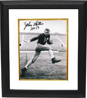 Johnny Lattner signed Notre Dame 8x10 Photo HT53 Custom Framed - $78.95