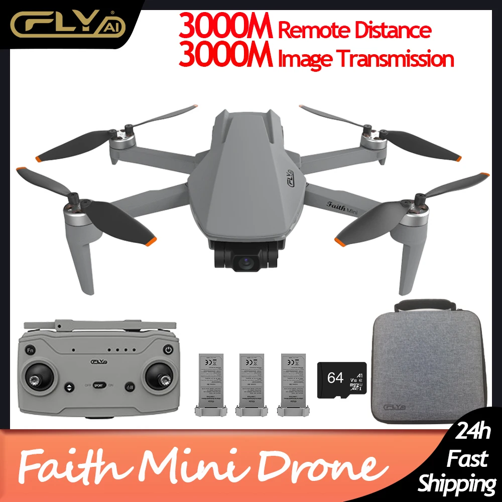 C-FLY Faith Mini GPS Drone 4K Camera 3-Axis Gimbal Professional RC Helicopter - £246.20 GBP+