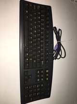 Dell Wired PS/2 Computer Keyboard 104 Key Black RT7D00 025PGG TH-025PGG Tested - £31.51 GBP