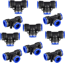 16Mm Push Fittings, 5/8” OD Plastic Push to Connect Quick Fitting Tee Sh... - £20.40 GBP