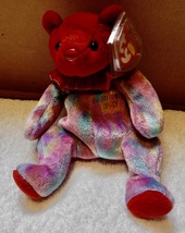 TY Beanie Baby July Teddy Birthday Bear 8&quot; 2001 Mint Tag Stuffed Animal ... - £6.28 GBP