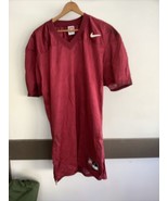 New NIKE Mesh Practice Football Jersey Style  Swoosh Logo Maroon Large - $18.49