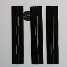 3 x BLACK Acrylic Hinges 200mm x 42mm Hinges, Continuous Acrylic Piano H... - $25.11