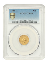 1855 G$1 PCGS XF45 - $611.10