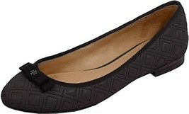 Tory Burch Marion Quiltet Ballet Flat in Black Leather Sz 7.5, New! - £78.29 GBP