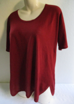 Ann Taylor Loft Short Sleeve Sweater Top Textured Linen Cotton Relaxed Sz Small - £15.00 GBP