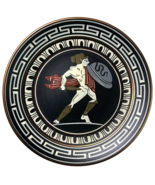 Vintage Greek Plate Handmade Copper Painted Mini Wall Plaque Greek soldi... - $19.99