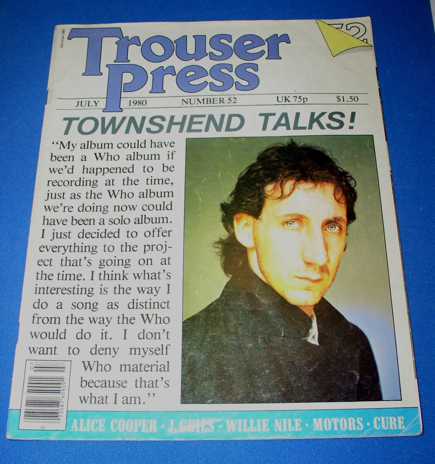The Who Trouser Press Magazine Vintage 1980 Townsend Alice Cooper Willie... - $29.99