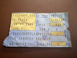 VTG 1989 Tesla Concert Ticket Stub - Jones Beach, NJ - £4.70 GBP