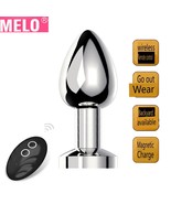 Metal vibrating anal plug magnetic charging - $33.00