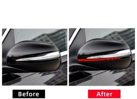 Hot 20*0.7cm Black/White/Red/Blue DIY Stripe Emblem Rearview Side Mirror... - $4.75