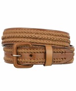 Mens Braided Cowboy Belt Removable Buckle Authentic Leather Rodeo Wester... - €16,49 EUR