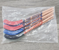 Vintage Square Hockey Multicolored Pencils W/ Eraser 9” Tall - Lot of 12 - £12.13 GBP
