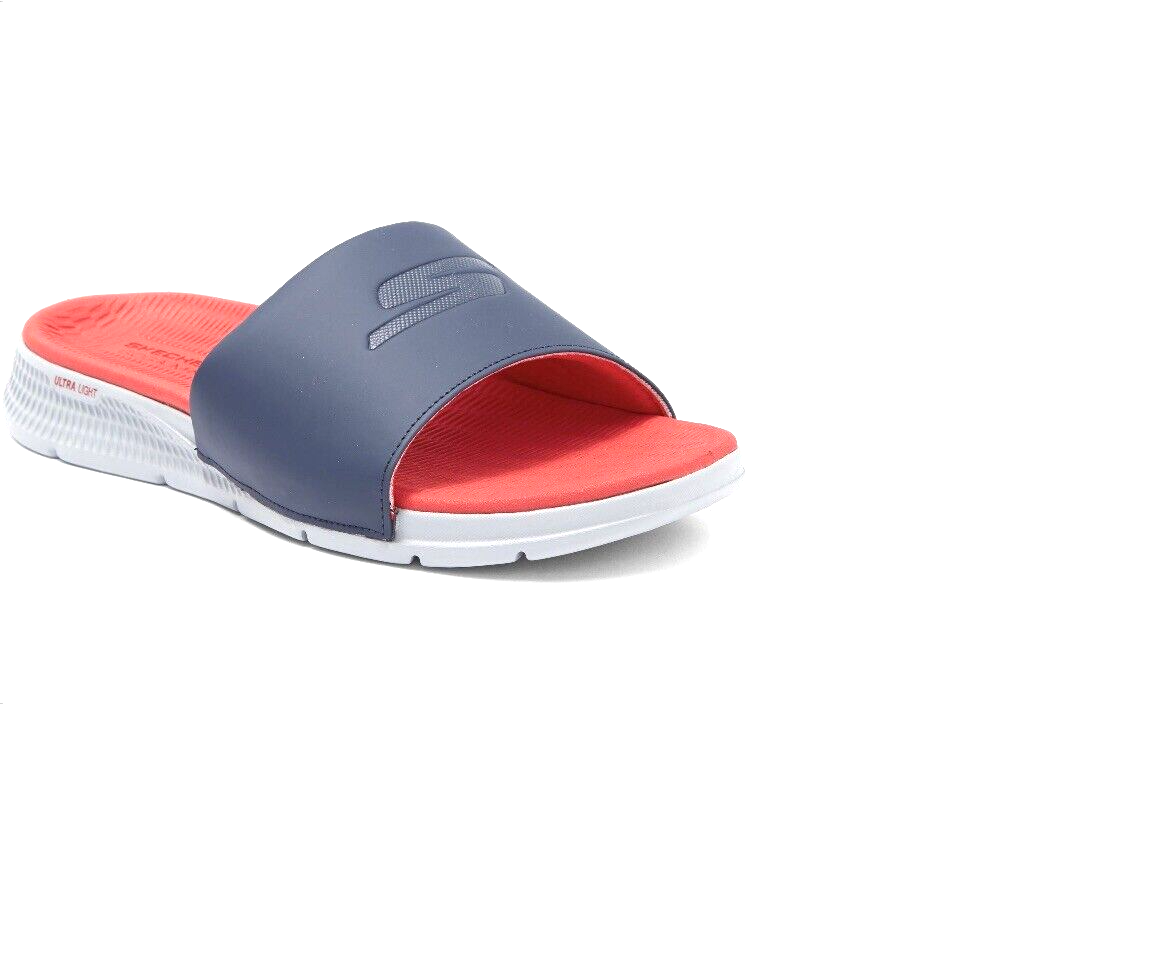 Primary image for Skechers  Go Consistent Blue Gray Red Men's Flip Flops Sandal Shoes Size 12