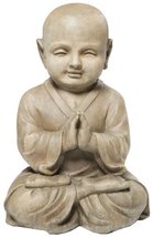 Alfresco Home Praying Buddha Statuary, Antique Brown - $61.63