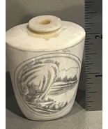 Vintage Chinese Scrimshawed Bone Snuff Bottle Circa 1900 - $67.63