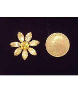 Bright &amp; Sparkling Vintage DAISY PIN /BROOCH~Patented 1937~USEFUL SIZE~*... - $31.10