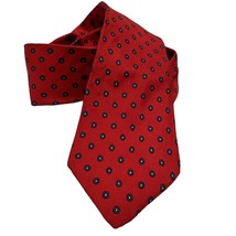 Don Loper Beverly Hills Necktie 100% Italian Silk Red Blue Flower Paisle... - £11.11 GBP