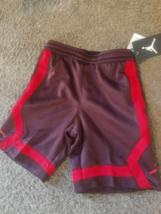 NWT NEW Nike Dri fit Boys Shorts Maroon Red Burgundy Orange Gym Air Jordan  5-6 - £14.87 GBP