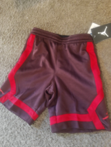 NWT NEW Nike Dri fit Boys Shorts Maroon Red Burgundy Orange Gym Air Jord... - £15.04 GBP