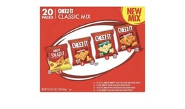Cheez-it classic mix baked snack cheese crackers 20 count packs. 1 box i... - $33.63