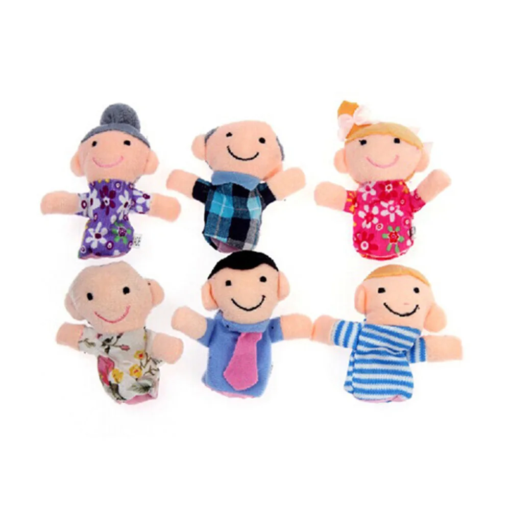 Game Fun Play Toys 6 Pcs Finger Family Puppets Cloth Doll Props for Game Fun Pla - £23.18 GBP