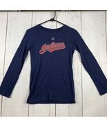 Cleveland Indians Swisher #33 Youth MLB Medium Majestic Blue Sweater M 1... - $345.09 MXN
