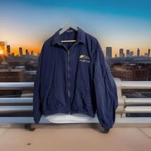 Vintage Swinger Mens Blue Jacket Size XL Goodyear Embroidered Patch 100% Cotton - $48.66