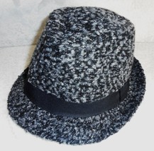 Tweed Fedora Hat Men Women Cuban Cap Panama Winter Grey Black Halloween - £10.88 GBP