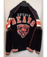 Men&#39;s Chicago Bears Leather Suede Bomber Medium Jacket NFL I - $70.34 CAD
