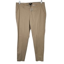 Ellos Womens Modern Stretch Chino Pants 14 Beige Tan Khaki New - $29.69