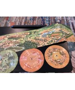 Disneyland A Mattel Musical Map 4 Cardboard Records 78 RPM Vintage - $74.25