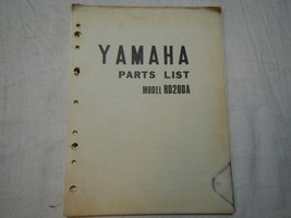 1974 1975 Yamaha RD200 Parts List book manual catalog Diagram RD 200 - $20.78