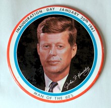 JFK John F Kennedy Presidential Inauguration Pin Back January 20 1961 - £11.84 GBP